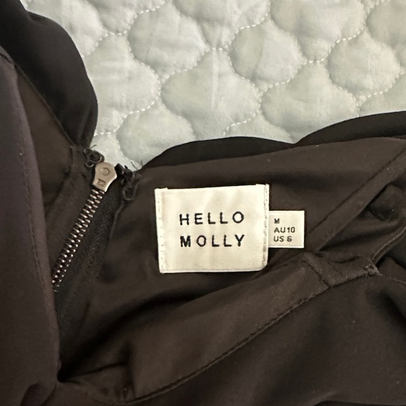 Black Ruffle Form Fitting Dress - Picture 3 of 3